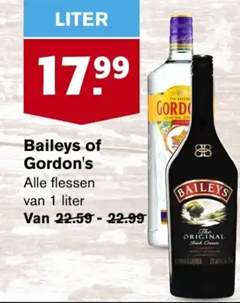 Hoogvliet Baileys of Gordon's aanbieding