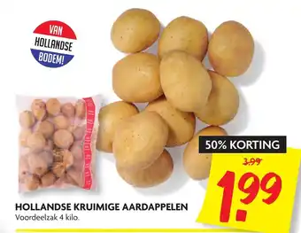 Dekamarkt Hollandse kruimige aardappelen 4kg aanbieding