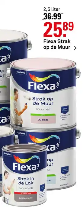 Karwei Flexa strak op de muur 2.5 liter aanbieding