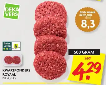 Dekamarkt Kwartponders Royaal 500g aanbieding