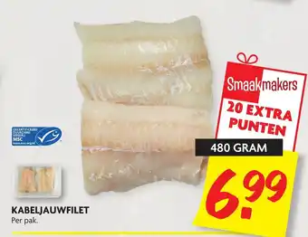 Dekamarkt Kabeljauwfilet 480g aanbieding