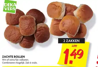 Dekamarkt Zachte bollen 2*6-pack aanbieding