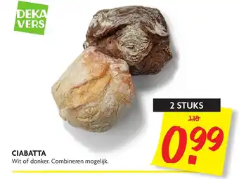 Dekamarkt Ciabata 2st aanbieding