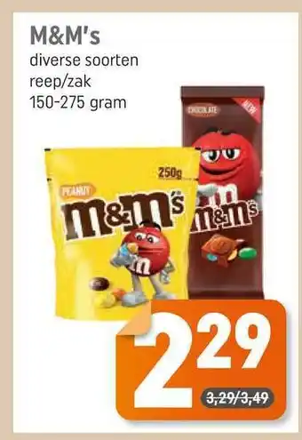 Dagwinkel M&M's aanbieding