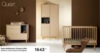 Baby & Tiener Quax Babykamer Cocoon Latte Ledikant, Commode & Kledingkast aanbieding