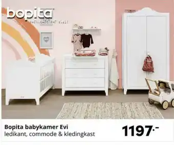 Baby & Tiener Bopita Babykamer Evi Ledikant, Commode & Kledingkast aanbieding