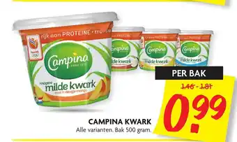 Dekamarkt Campina kwark 500g aanbieding