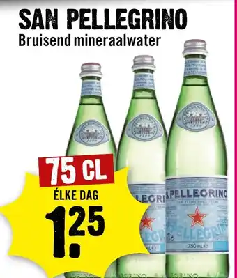 Dirck 3 SAN PELLEGRINO Bruisend mineraalwater 75 CL aanbieding