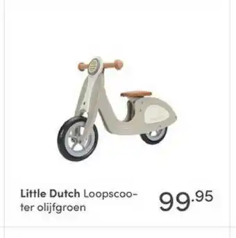 Baby & Tiener Little Dutch Loopscooter Olijfgroen aanbieding