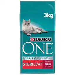 Pets Place Purina One Sterilcat - Kattenvoer - Rund Granen 3 kg aanbieding