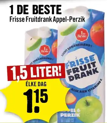 Dirck 3 Frisse Fruitdrank Appel Perzik 1.5 LITER aanbieding