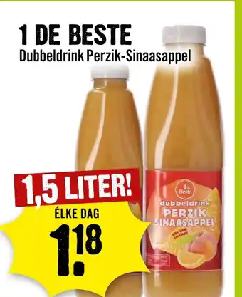 Dirck 3 Dubbeldrink Perzik Sinaasappel 1.5 LITER aanbieding