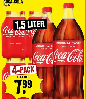 Dirck 3 COCA COLA Regular 1,5 LITER aanbieding