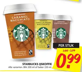 Dekamarkt Starbucks ijskoffie 200/220ml aanbieding