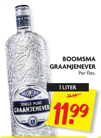 Dekamarkt Boomsma Jonge Graanjenever 1L aanbieding