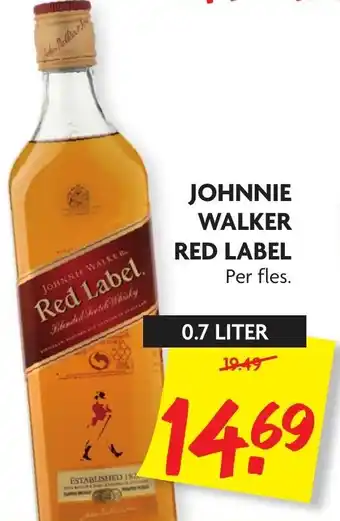 Dekamarkt Johnnie Walker Red Label 700ml aanbieding