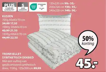 Jysk TRONFJELLET SYNTHETISCH DEKBED aanbieding