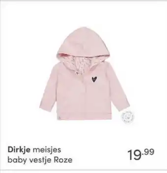 Baby & Tiener Dirkje Meisjes Baby Vestje Roze aanbieding