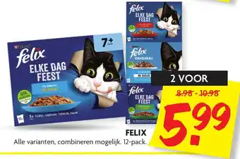 Dekamarkt Felix Kattensnacks 2*12-pack aanbieding