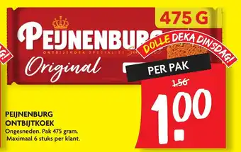 Dekamarkt Peijnenburg ontbijtkoek 475g aanbieding