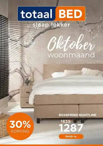 TotaalBED Boxspring Nightline 30% Korting aanbieding