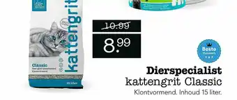 Dierspecialist Dierspecialist Kattengrit Classic aanbieding