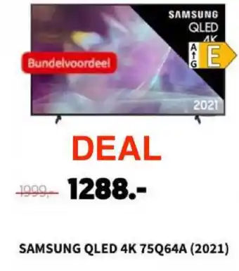 MediaMarkt SAMSUNG QLED 4K TV | 75Q64A 2021 aanbieding