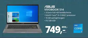 Paradigit Asus Vivobook S14 Laptop aanbieding