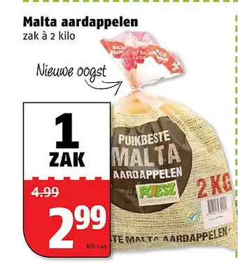 Poiesz Malta aardappelen 2 kilo aanbieding