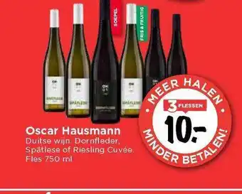 Vomar Voordeelmarkt Oscar hausmann dornfleder, spätlese of riesling cuvée duitse wijn 750 ml aanbieding