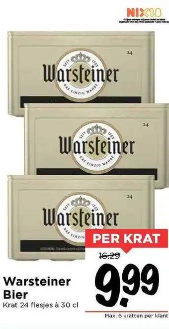 Vomar Voordeelmarkt Warsteiner bier 30 cl aanbieding