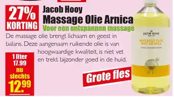 Gezond & Wel Jacob hooy massage olie arnica 1 liter aanbieding