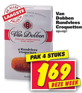 Nettorama Van dobben rundvlees croquetten aanbieding