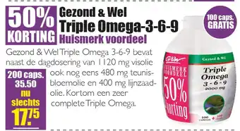 Gezond & Wel Gezond & wel triple omega-3-6-9 aanbieding