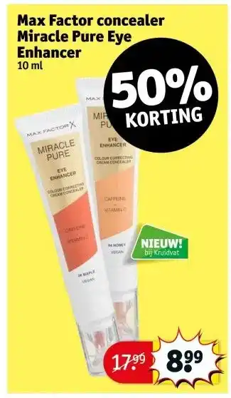 Kruidvat Max Factor concealer Miracle Pure Eye Enhancer aanbieding