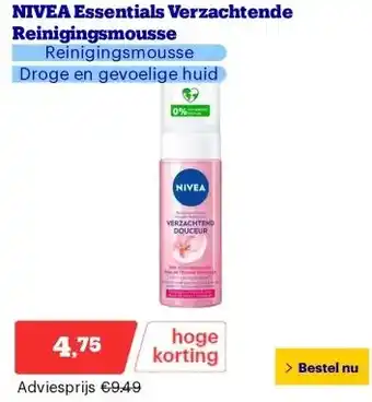 Bol.com NIVEA Essentials Verzachtende Reinigingsmousse aanbieding