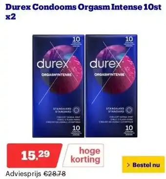 Bol.com Durex Condooms Orgasm Intense 10st x2 aanbieding