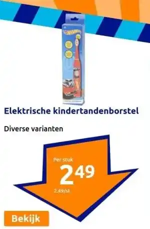 Action Elektrische kindertandenborstel aanbieding