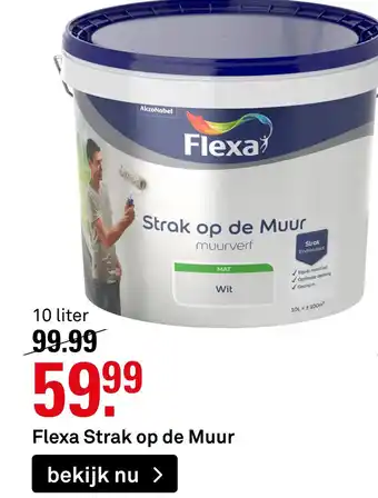 Karwei Flexa strak op de muur 10 liter aanbieding