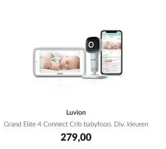 Babypark Luvion Grand Elite 4 Connect Crib babyfoon. aanbieding