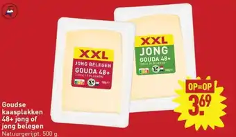 ALDI Goudse kaasplakken 48+ jong of jong belegen 500g aanbieding