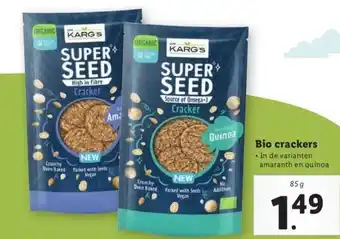 Lidl Bio crackers •In de varianten amaranth en quinoa aanbieding