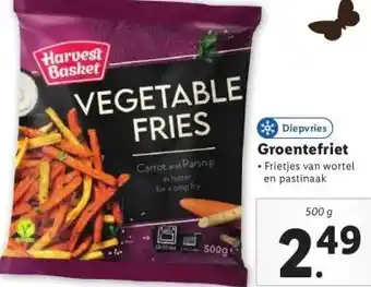 Lidl Diepvries Groentefriet Frietjes van wortel en pastinaak aanbieding