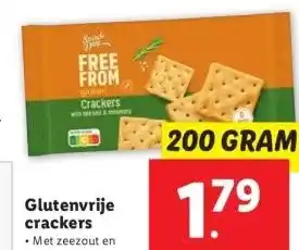 Lidl Glutenvrije crackers Met zeezout en rozemarijn aanbieding