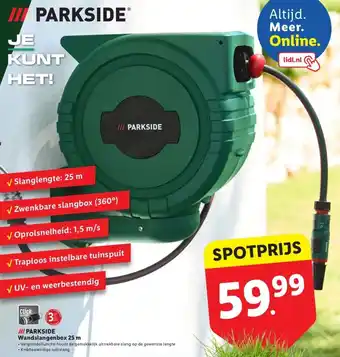 Lidl Wandslangenbox 25 m aanbieding