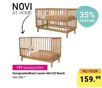 Van Asten BabySuperstore Doorgroeiledikant Lauren 60x120 Beech aanbieding