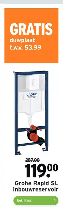 GAMMA Grohe rapid sl inbouwreservoir aanbieding