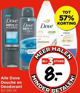 Vomar Voordeelmarkt Alle Dove Douche en Deodorant aanbieding