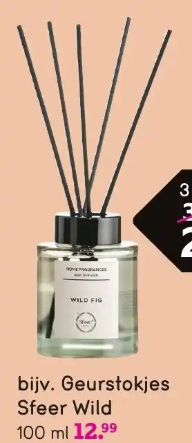 Leen Bakker Geurstokjes Sfeer Wild 100 ml aanbieding