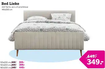 Leen Bakker Bed Lieke 140x200 cm aanbieding